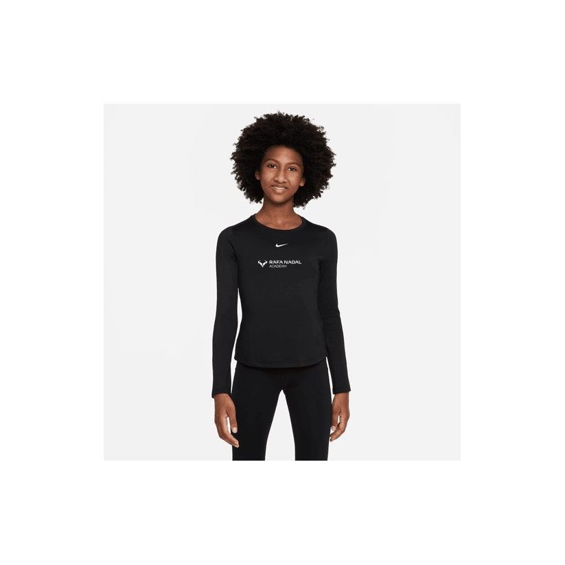 Rafa Nadal Academy T-shirt Manches Longues Noir Fille