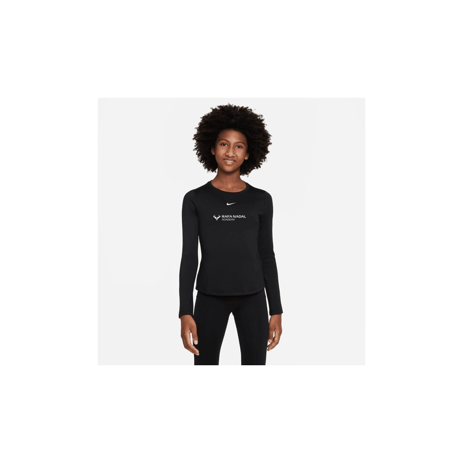 Rafa Nadal Academy T-shirt Manches Longues Noir Fille
