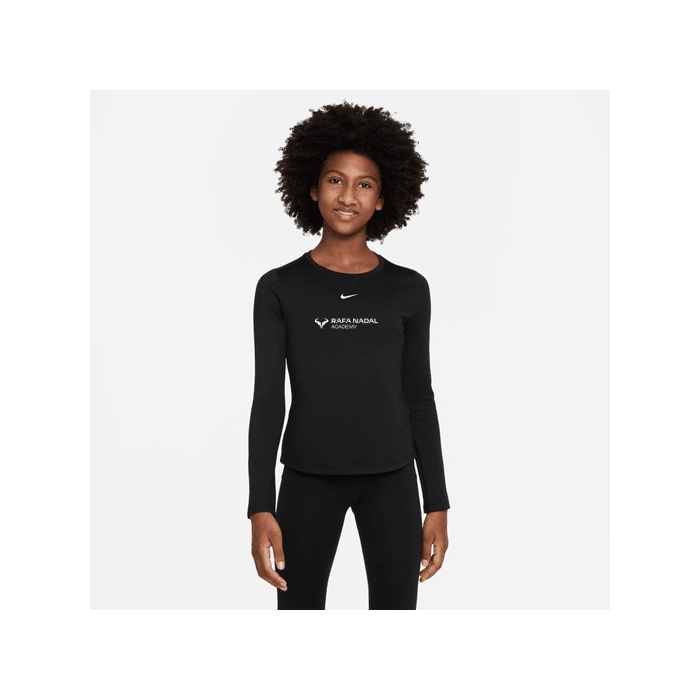 Rafa Nadal Academy T-shirt Manches Longues Noir Fille