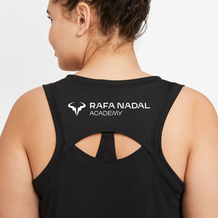 Rafa Nadal Academy Camiseta Tirantes Negra Mujer