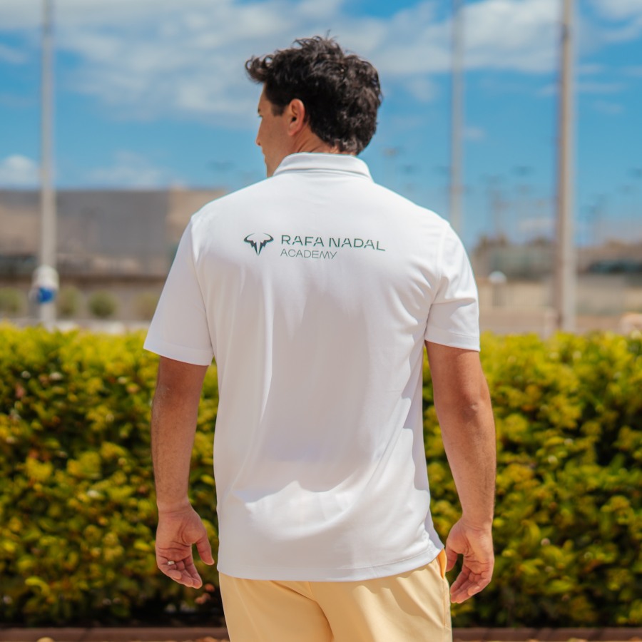 Rafa Nadal Academy Men's White Dry-fit Polo
