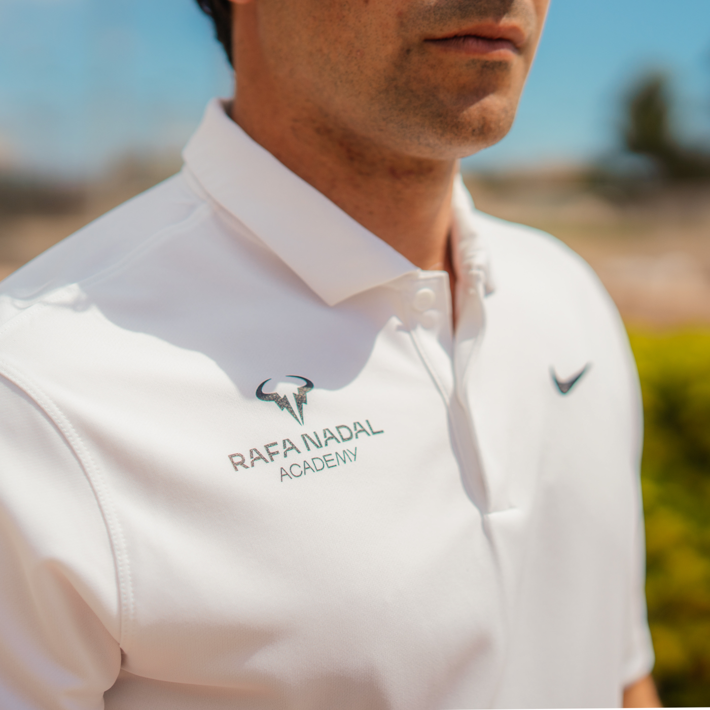 Rafa Nadal Academy Polo Tenis Blanco Hombre