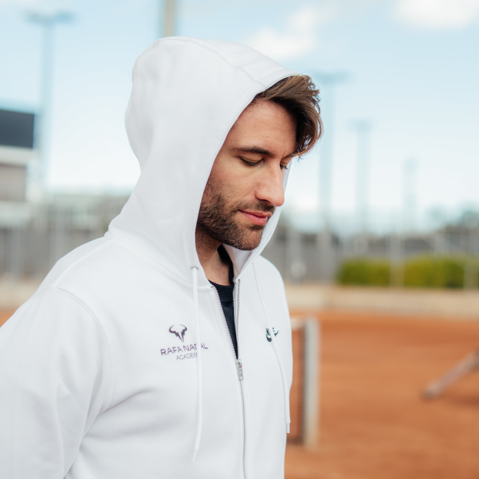Rafa Nadal Academy Men's White Zip Hoodie